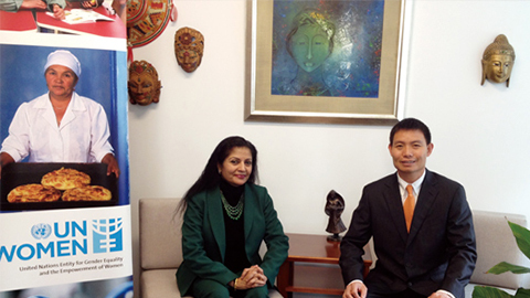 南非首位女性副总统 联合国会见星耀国际CEO